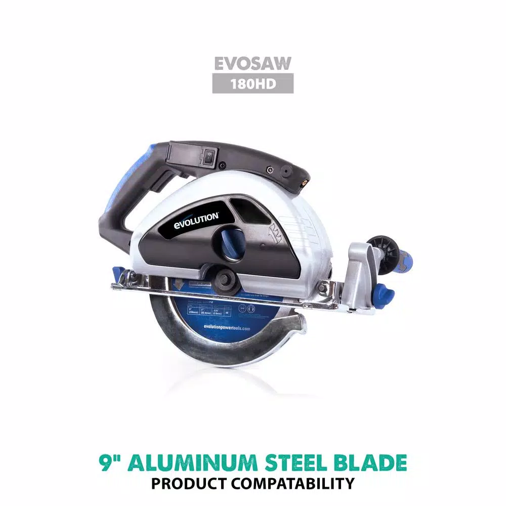 Evolution Power Tools Evolution 9 in. 80-Teeth Carbide Metal Cutting Saw Blade for Aluminum