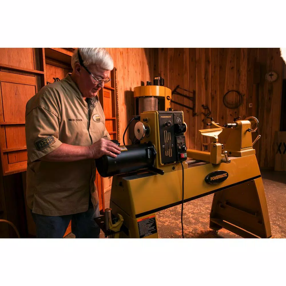 Powermatic 3520C 2HP 1PH Lathe with Risers, 220-Volt