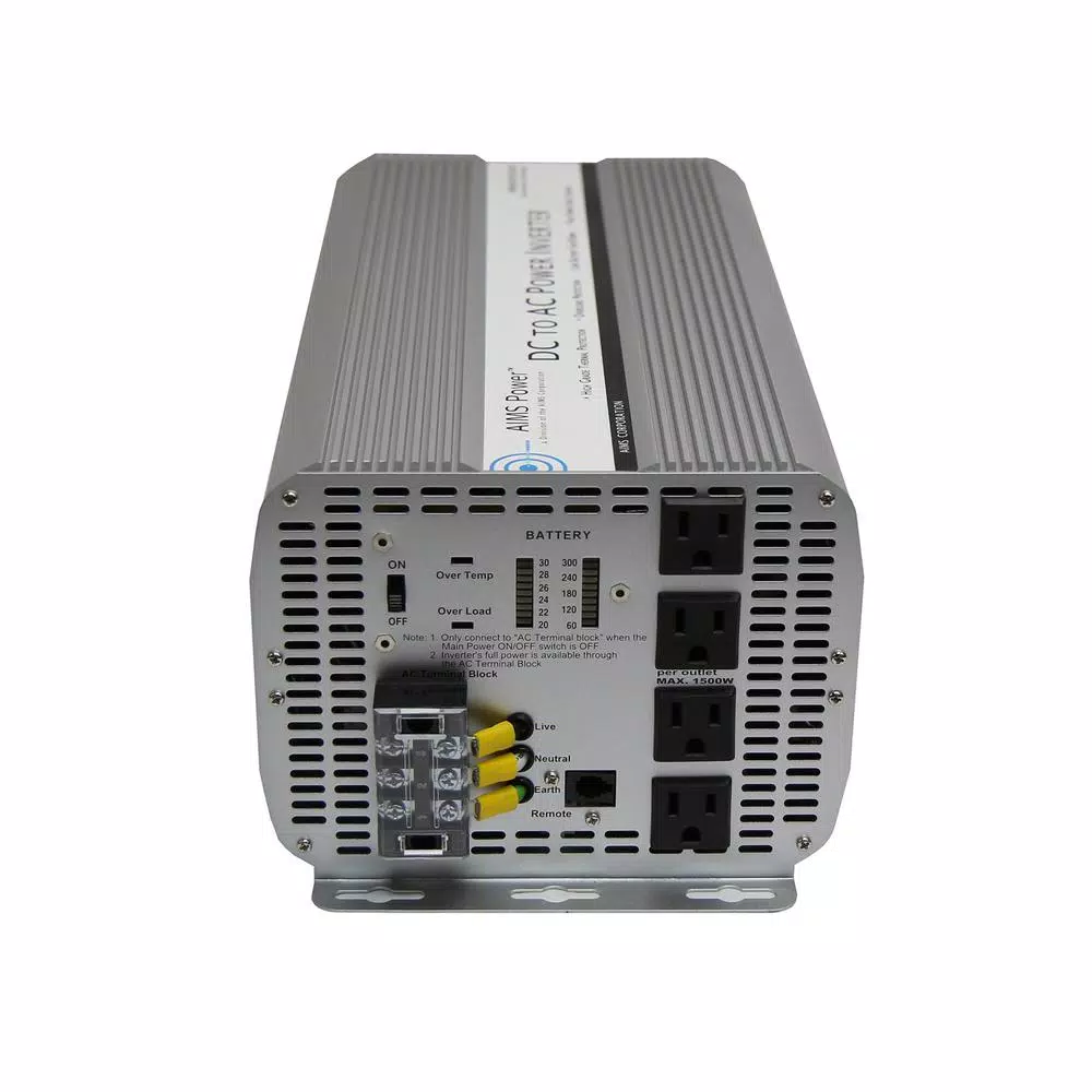 AIMS Power 5000-Watt Modified Sine Wave Inverter, 24V DC to 120V AC
