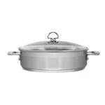 Chantal Induction 21 Steel 5 Qt. Stainless Steel Saute Pan with Glass Lid, Brushed Stainless Steel thumbnail 5