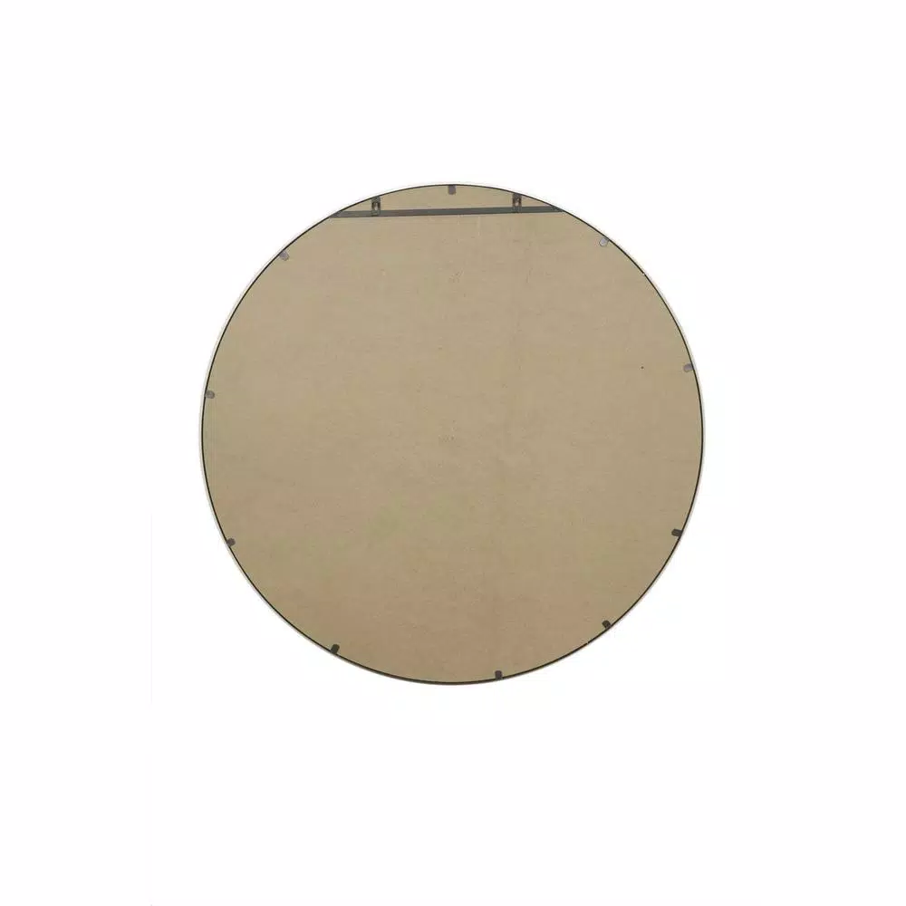 Martin Svensson Home Contemporary Round Pewter Metal Frame Accent Mirror, 36 in. x 36 in.