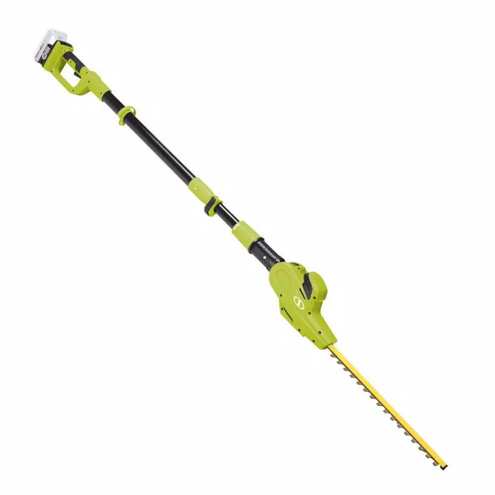 Sun Joe 24V Cordless Pole Hedge Trimmer, 17-in Dual-Action Blades, Tool Only