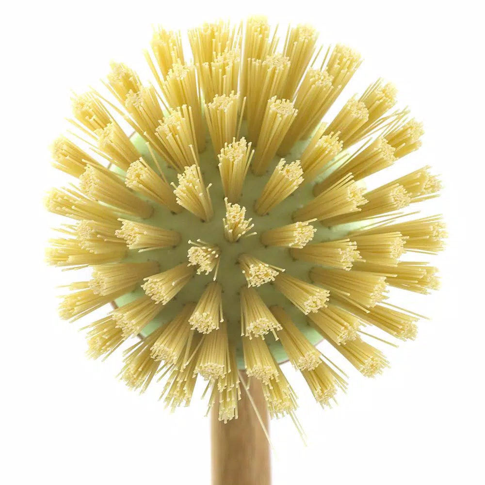 Home Basics Bliss Collection 2.75 in. Scrub Brush with Eco-Friendly Bamboo Handle and Nylon Bristles