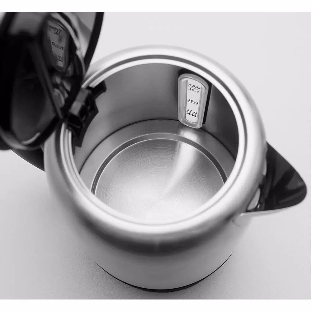 Ovente 1.2L Stainless Steel Electric Kettle, 1100W BPA-Free Rapid Boil Kettle with Auto Shut-Off