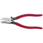Klein Tools 7.65 in. Plastic Cutting Pliers with Red Dipped Handles thumbnail 1