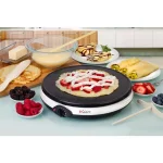 Euro Cuisine 12 in. Non-Stick Ceramic Crepe Maker & Griddle, White thumbnail 2