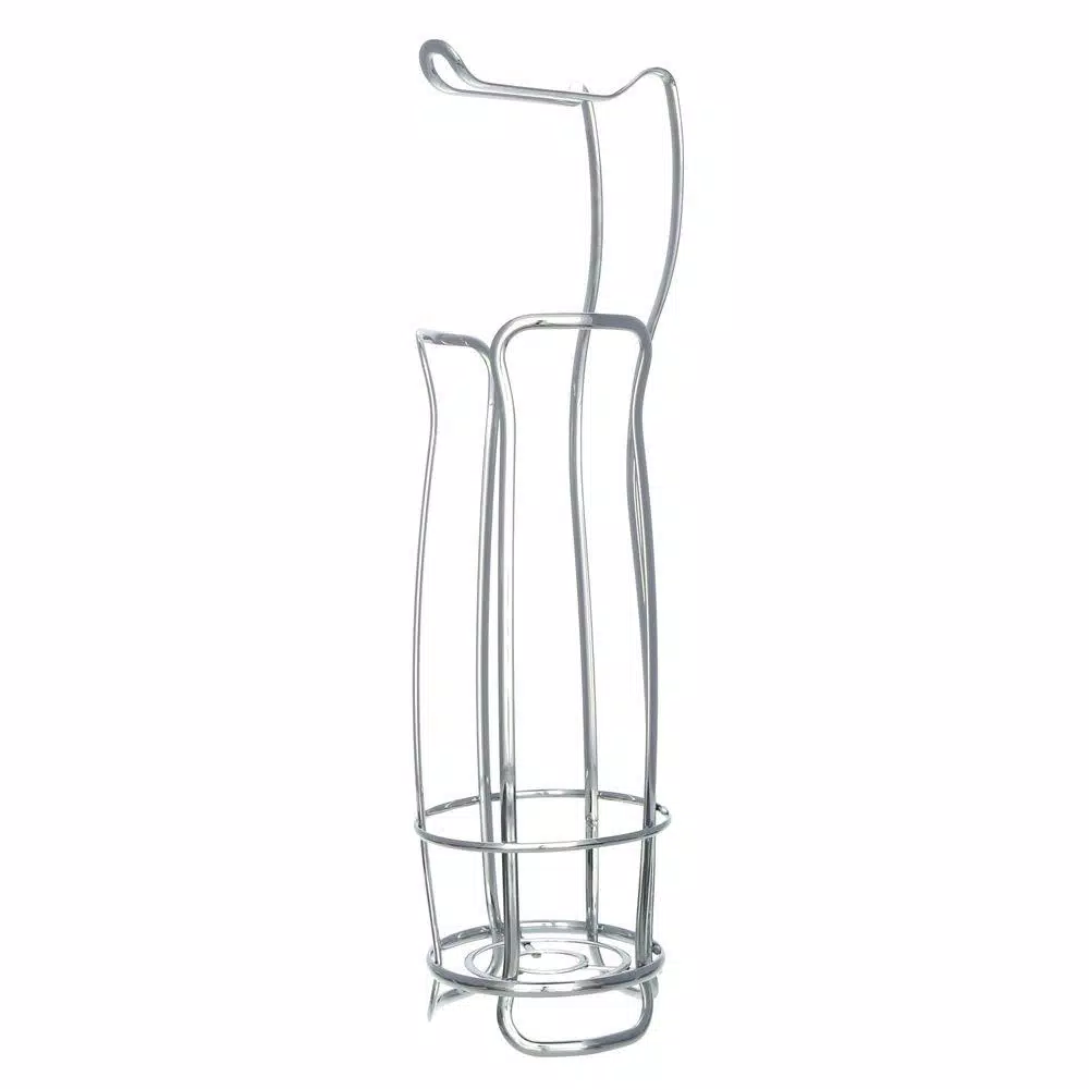 interDesign Axis Freestanding Toilet Paper Holder Plus in Chrome