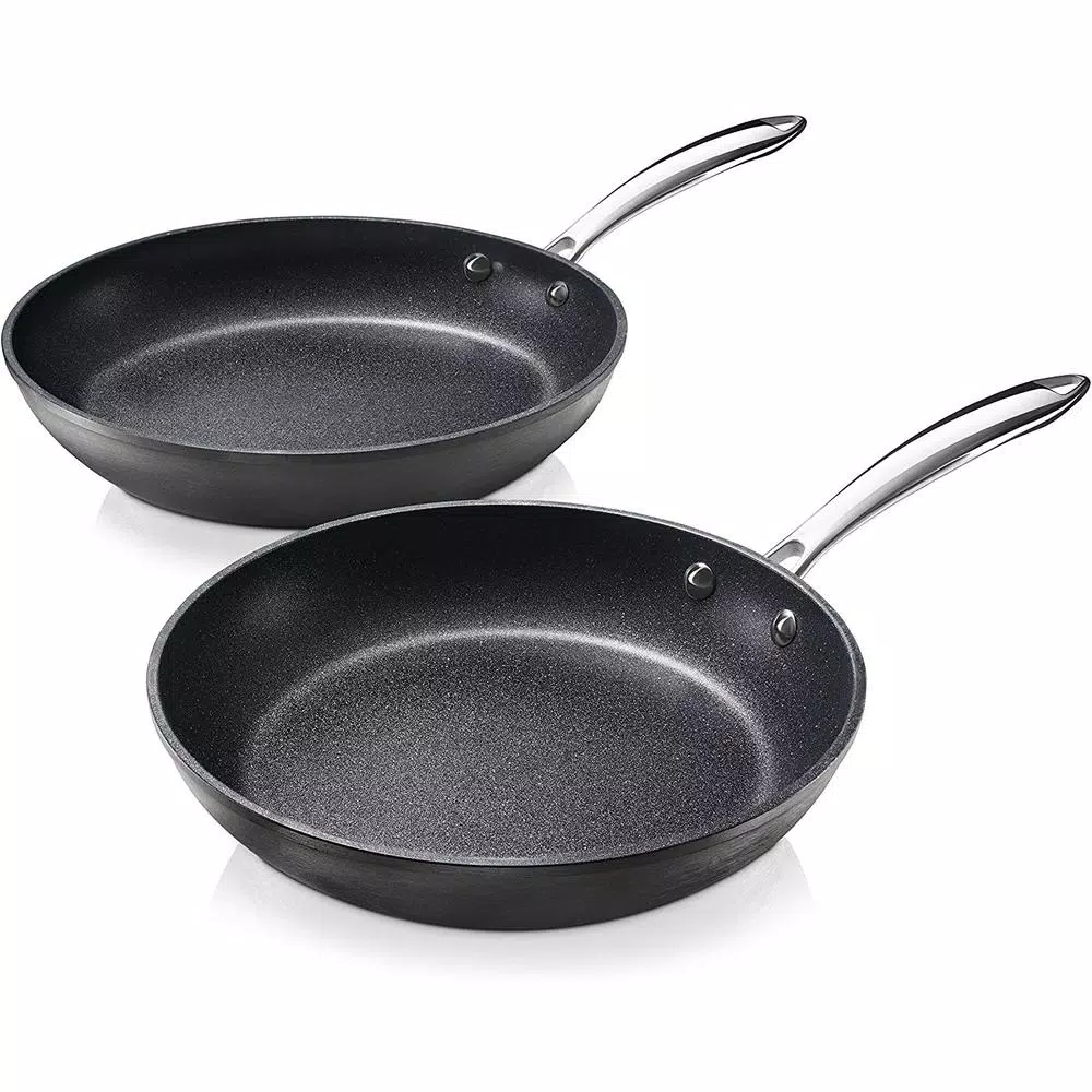 Granitestone Pro 2-Piece Hard Anodized Aluminum Diamond Infused Nonstick Fry Pan Set, 10 in. & 11.5 in.