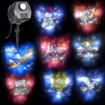 LightShow Holiday Outdoor LED Projector with 8 Slides and Multi-Color Swirl Light Effects thumbnail 4