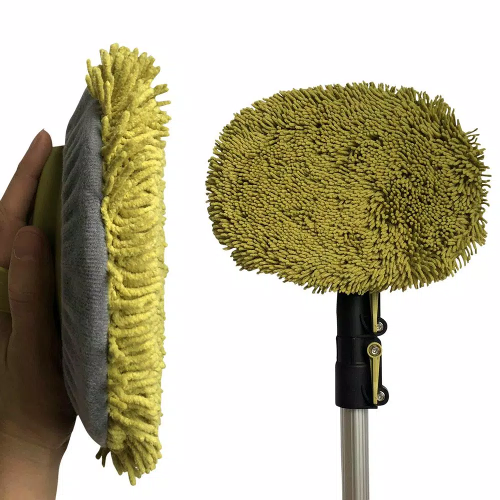 DocaPole 12 ft. Telescopic Extension Pole with Microfiber Chenille Wall Duster and Cleaning Head