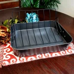 Gibson Home Top Roast Non-Stick Carbon Steel Roasting Pan with Metal Rack, 10 Qt thumbnail 3
