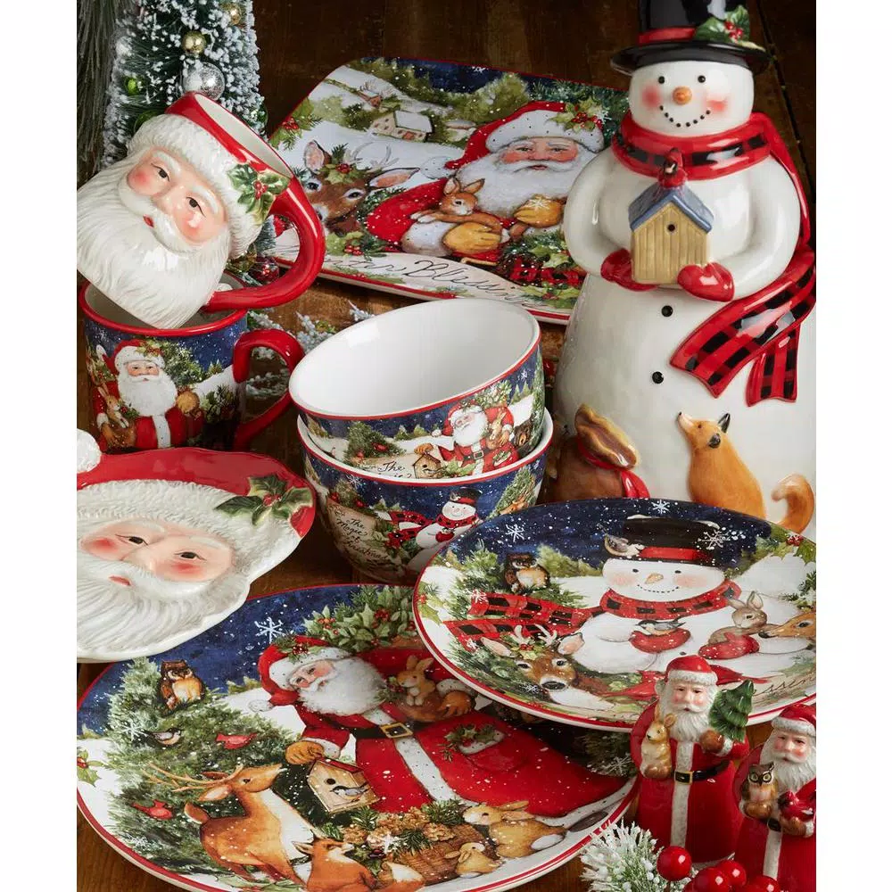 Certified International Magic of Christmas Snowman 72 oz. Earthenware Cookie Jar