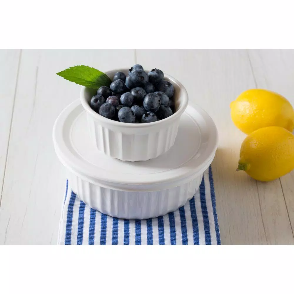 Corningware French White 10-Piece Ceramic Bakeware Set with Lids