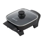 Brentwood Appliances 8 in. Nonstick Square Electric Skillet with Glass Lid, Black thumbnail 1