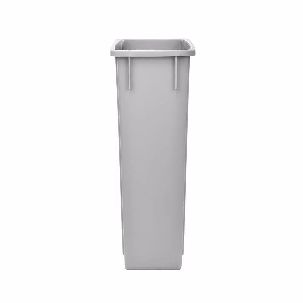 Alpine Industries 23 Gal. Gray Commercial Waste Basket Trash Can