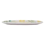 3R Studios Black and White Gingham Patterned Stoneware Oval Serving Platter thumbnail 3