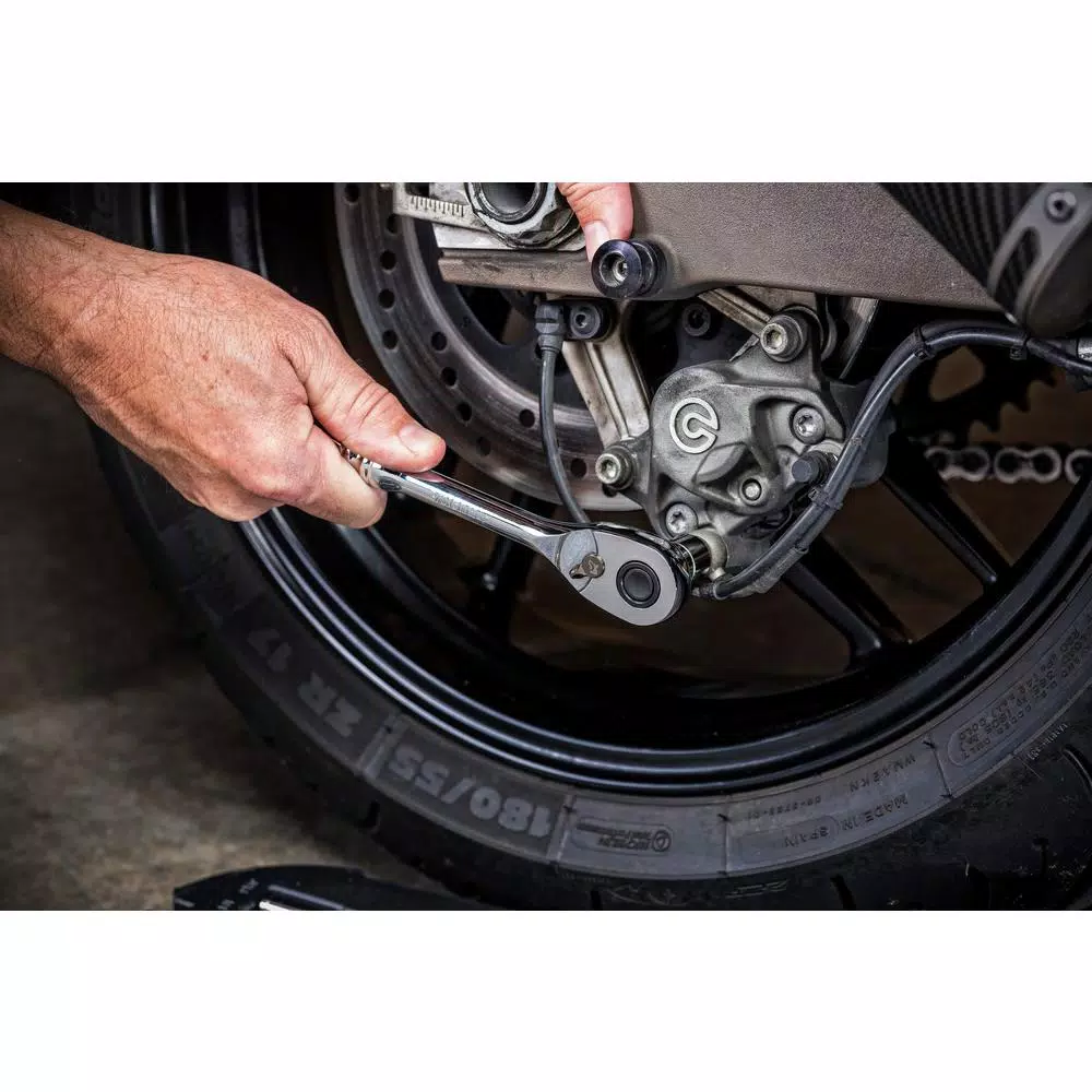 Husky 57-Piece 1/2 in. Drive SAE and Metric Socket and Bit Set with Ratchet and Magnetic Rails
