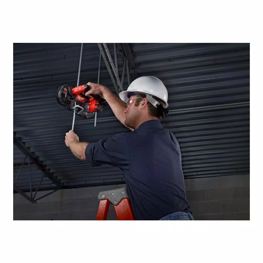 Milwaukee M12 12V Cordless Sub-Compact Band Saw XC Kit with M12 LED Flood Light