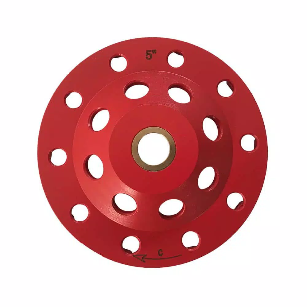 EDiamondTools 7 in. Aggressive S Segment Diamond Grinding Wheel for Concrete & Coating Removal, 5/8"-11 Threaded Arbor