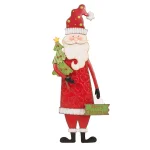 Glitzhome 36 in. Iron Santa Yard Stake - Versatile Holiday Outdoor & Indoor Decor thumbnail 2