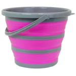 Southern Homewares 2.65 Gal. Pink Collapsible Silicone Bucket Deluxe - Heavy Duty Storage Pail thumbnail 1