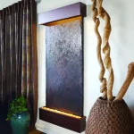 Water Wonders Grande Nojoqui Falls Lightweight Slate Wall Fountain with Copper-Vein Trim thumbnail 3
