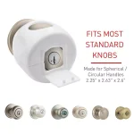 SecurityMan Door and Stove Knob Security Covers (4-Pack) - Child Proof Safety Locks thumbnail 3
