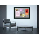 Amanti Art Corvino 41 in. W x 29 in. H Black Wood Framed Magnetic Memo Board thumbnail 1
