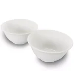 Gibson Home 7.5 in. White Ceramic All-Purpose Serving Bowls, Set of 2 thumbnail 1