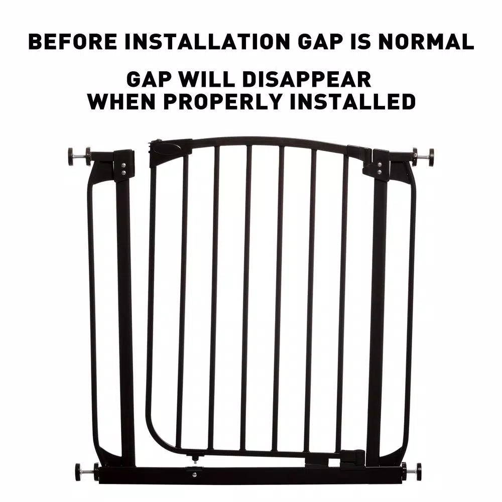 Dreambaby Chelsea Auto-Close Security Gate with Extensions, 29.5 in. H, Black