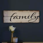 Unbranded Boulder Innovations "Family" Printed Wood Wall Art - 12 x 36 in. Rustic Farmhouse Sign thumbnail 1