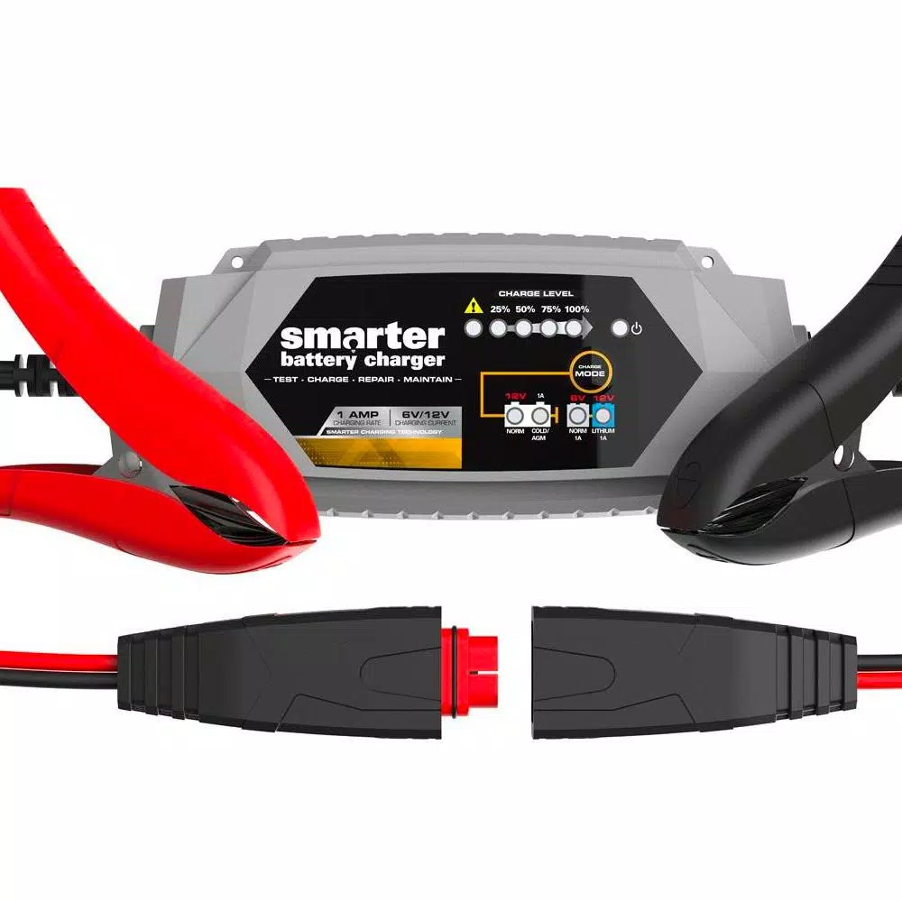 Smartech Products IC-1000 1 Amp 6V/12V Automotive Battery Charger, Maintainer, Repairer & Tester