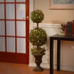 National Tree Company 45 in. Artificial Two-Ball Spring Topiary Tree with Decorative Urn Base thumbnail 2