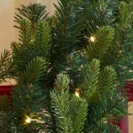Home Accents Holiday 30 in. Mayfield Pre-Lit LED Artificial Balsam Fir Christmas Wreath with 35 Warm White Micro Dot Lights thumbnail 6