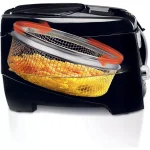 DeLonghi De'Longhi Roto Fry Cool Touch Low Oil Deep Fryer, 1.2L Capacity, Black thumbnail 3