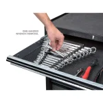 TEKTON 7.5 in. 15-Tool Store-and-Go Wrench Rack Keeper, Black thumbnail 9