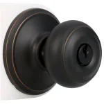 Schlage Georgian Aged Bronze Keyed Entry Door Knob thumbnail 2