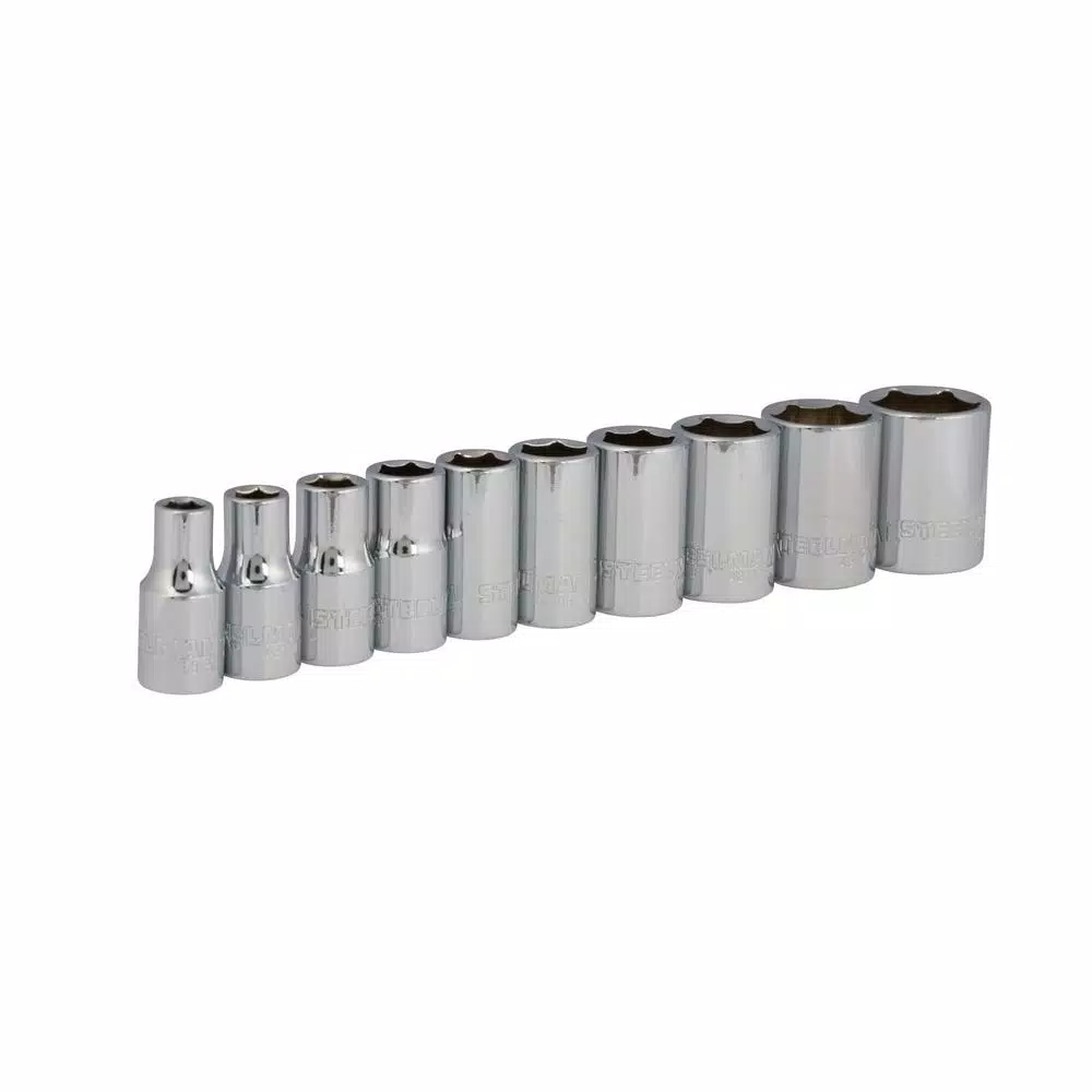 Steelman 10-Piece 1/4 in. Drive 6-Point SAE Socket Set