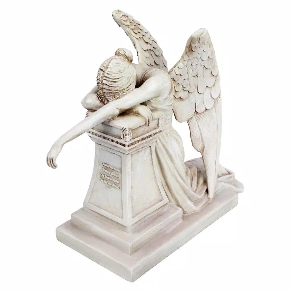 Design Toscano Angel of Grief Monument Desktop Statue, 7.5 in. H