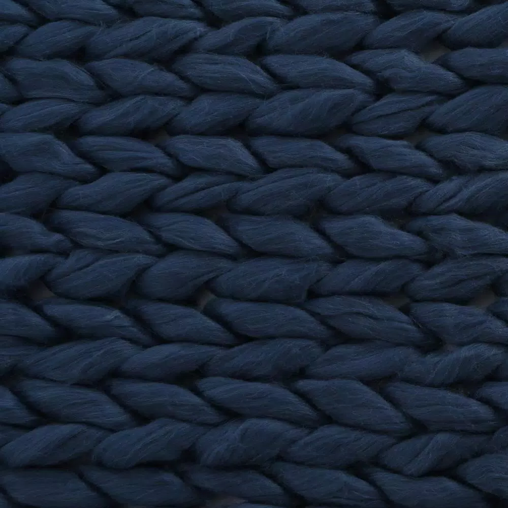 Noble House Marnie Blue Acrylic Throw Blanket - Modern Solid Pattern