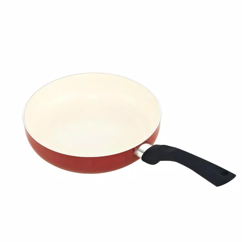 Cook N Home 10-Piece Aluminum Ceramic Nonstick Cookware Set, Red