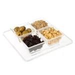 Classic Cuisine 5-Piece Serving Tray Set with 4 Crystal-Clear Condiment Bowls thumbnail 2