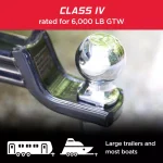 TowSmart 6,000 lb. Capacity Chrome Hitch Ball, 2-5/16 in. Diameter, 1 in. x 2 in. Shank thumbnail 6