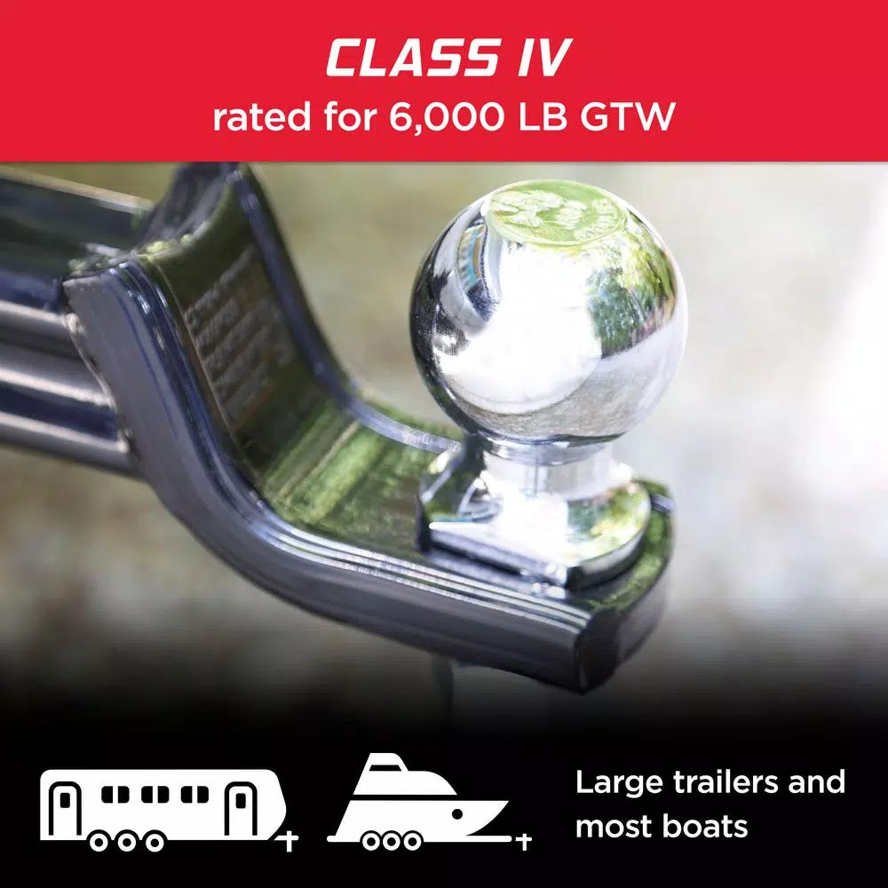 TowSmart 6,000 lb. Capacity Chrome Hitch Ball, 2-5/16 in. Diameter, 1 in. x 2 in. Shank