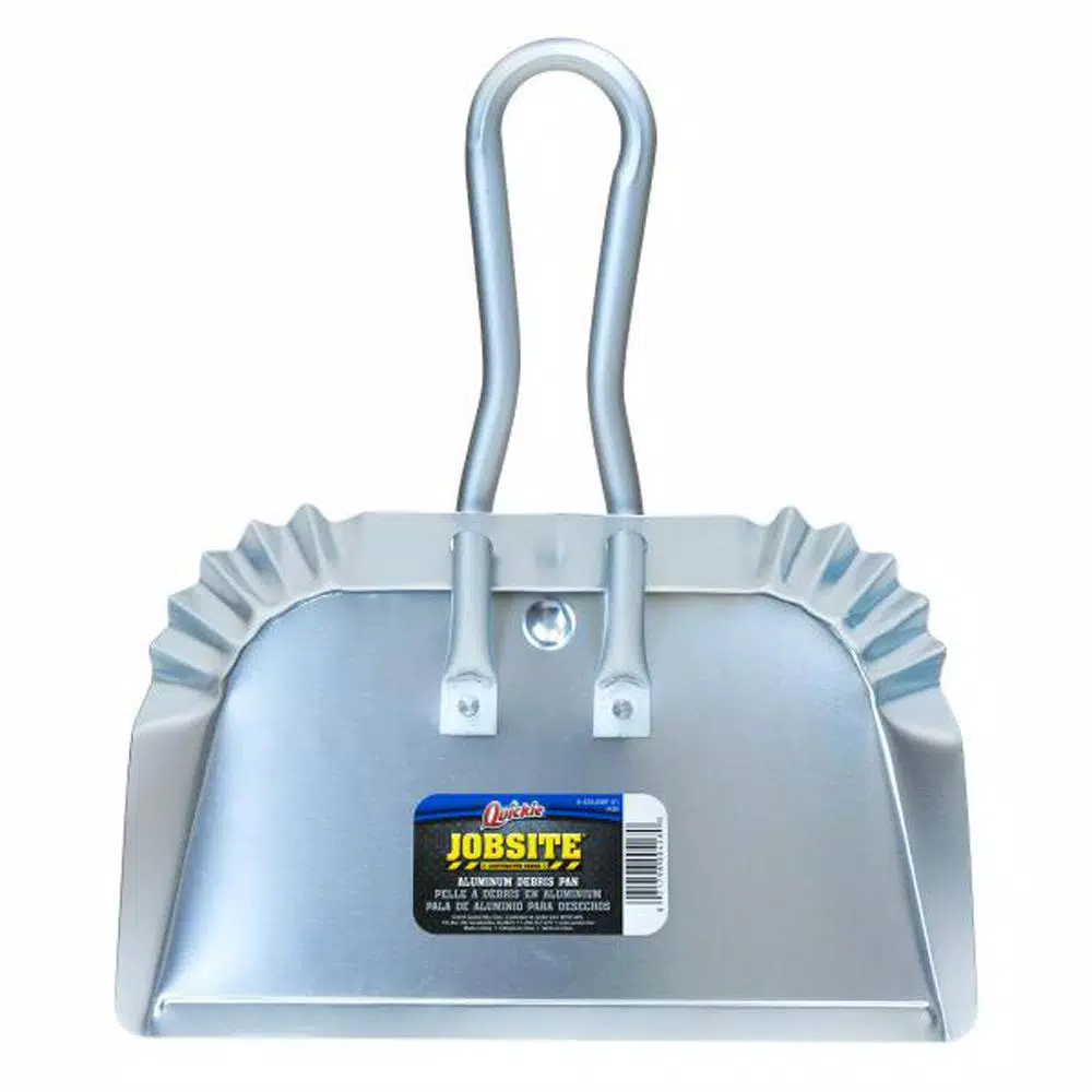 Quickie Professional 17 in. Aluminum Dust Pan with Oversized Handle