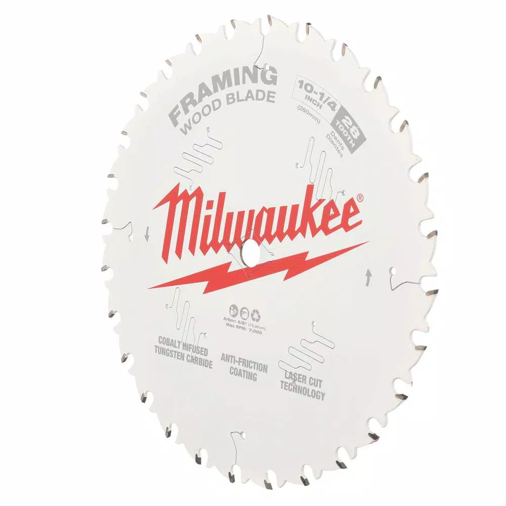 Milwaukee 10-1/4 in. 28-Tooth Framing Circular Saw Blade