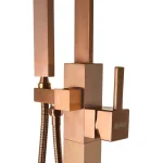 AKDY Freestanding Floor Mount Roman Tub Faucet with Hand Shower, Antique Bronze thumbnail 3