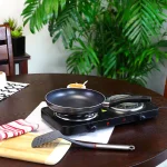 Oster Clairborne 9.5 in. Aluminum Nonstick Frying Pan, Charcoal Grey thumbnail 4