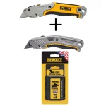 DEWALT Utility Knife Set - 2 Retractable Knives and 75-Pack Blades, 3-Piece Combo thumbnail 1