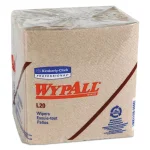 Wypall L20 2-Ply Brown Paper Wipers, 12.5 x 13.25 in, 68/Pack, 12 Packs Per Carton thumbnail 1